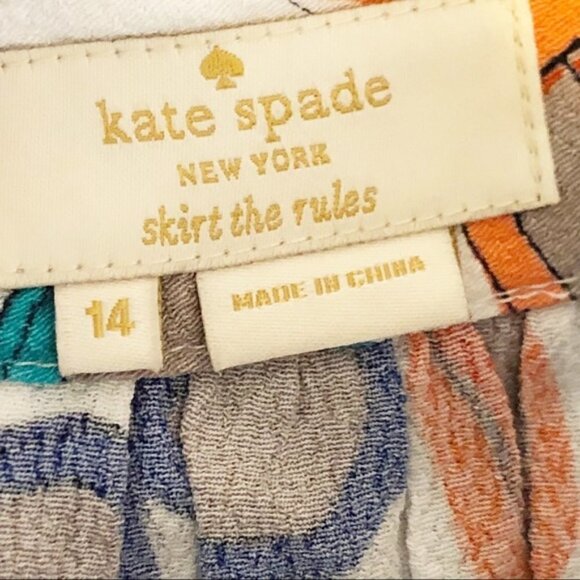 Kate Spade Sunglass Print Pleated Skirt - Picture 3 of 5